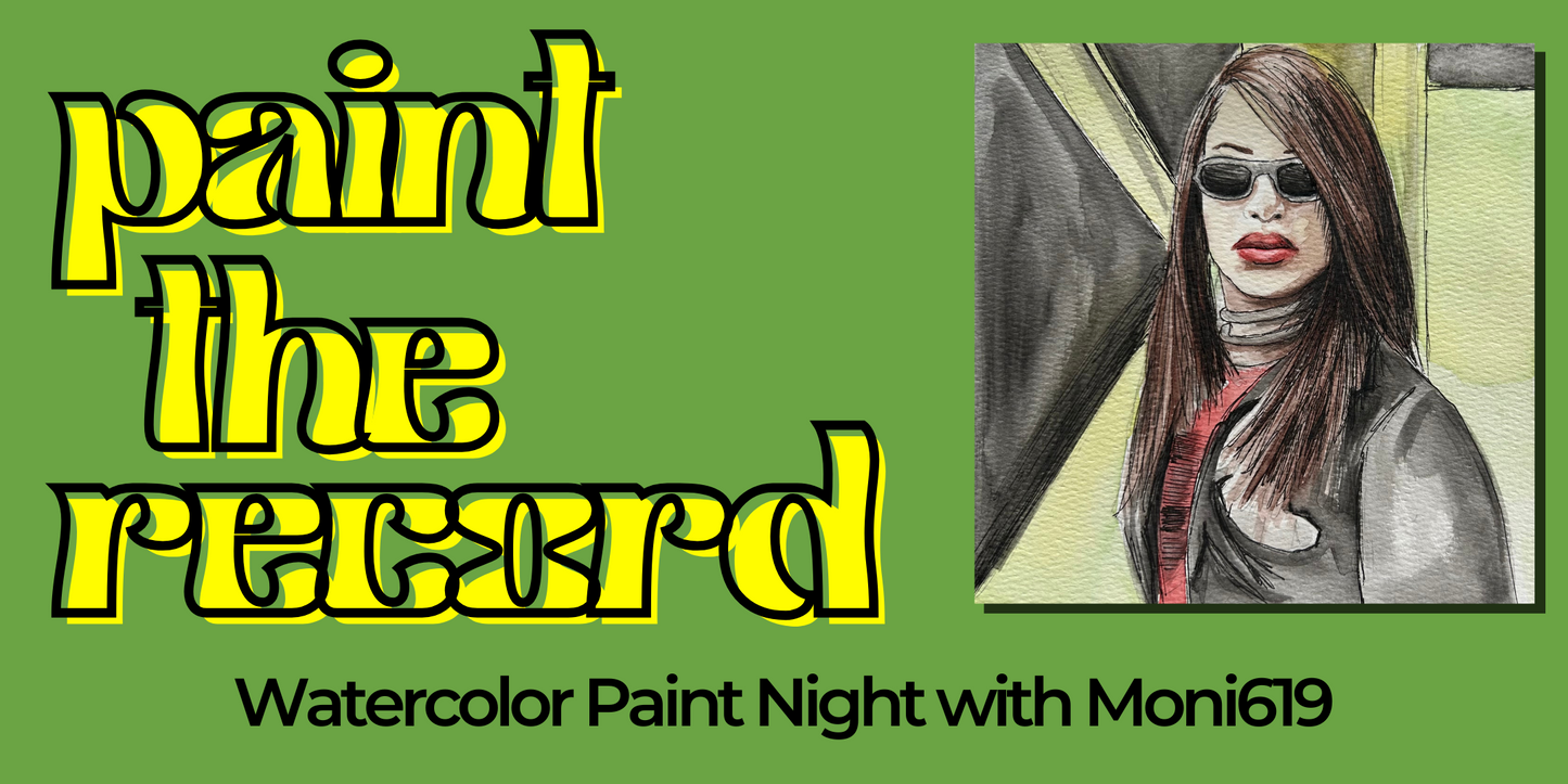 Paint the Record AALIYAH Watercolor Paint Night